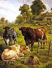 Charles Jones A Pedigree Bull painting